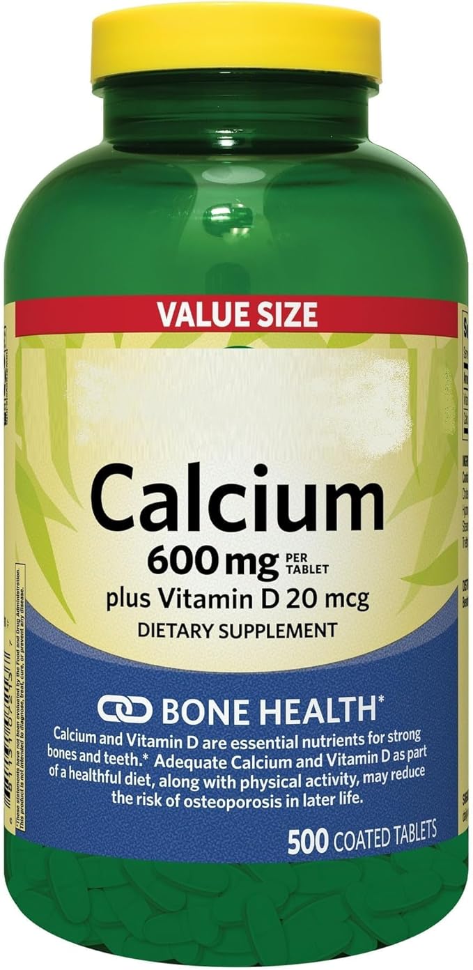 SEDLAV Calcium Plus Vitamin D Bone Health Dietary Supplement Tablets Value Size 600 mg 500 Count Sticker