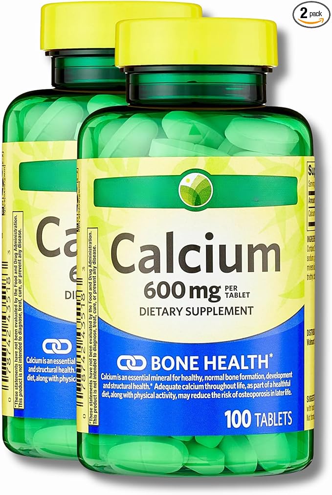 KP+ Calcium 600 mg | Bone Health Support | Gluten Free | 100 Tablets | Pack of 2