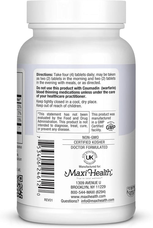4-in-1 Calcium 1000mg with Vitamin D3 - Calcium Supplement for Women and Men with Vitamin K2 D3 1000 IU - Extra Strength Calcium Citrate for Bone and Heart Support (120ct)