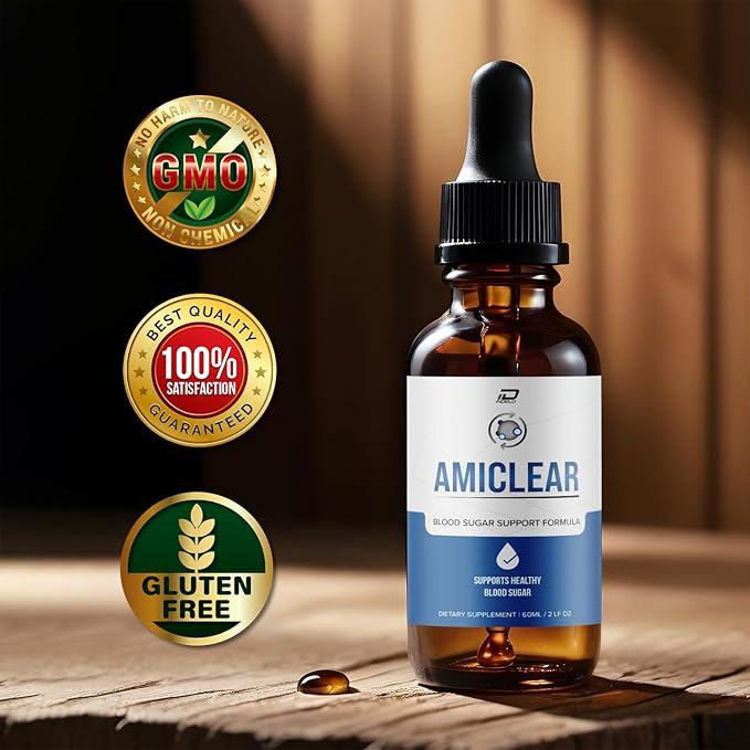 Amiclear Drops Healthy Formula - Dietary Supplement Drops - Extra Strength Amiclear Liquid Drops Grape Seed Amiclear Drops Reviews (3 Pack - 180 ML)