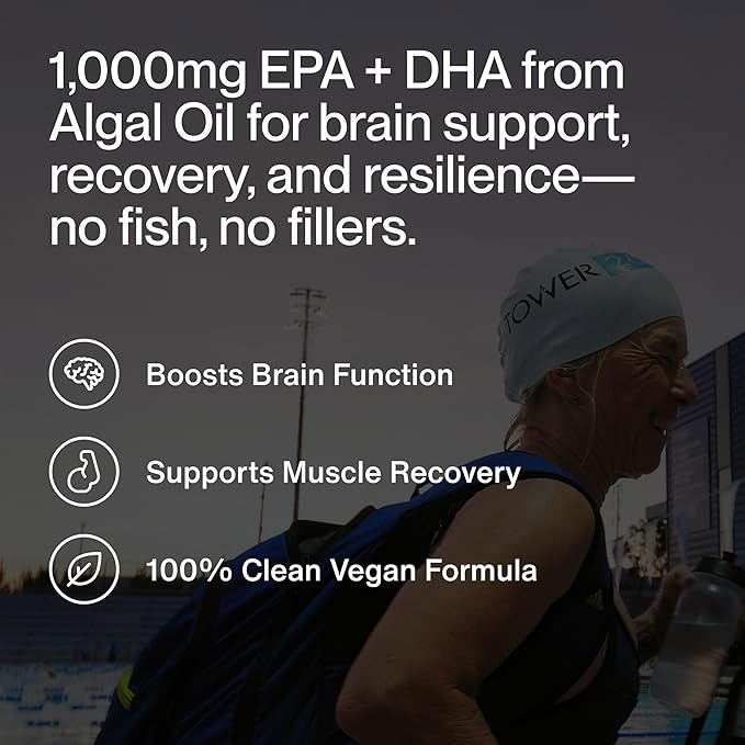 Momentous Vegan Omega-3 - Plant-Based EPA &amp DHA Supplement for Men &amp Women - Sourced from Algae Oil - Supports Heart Joint &amp Brain Health - NSF Certified for Sport - 1000 mg - 30 Servin
