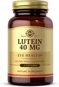 Solgar Lutein 40 mg 30 Softgels - Supports Eye Health - Helps Filter Out Blue-Light - Contains FloraGLO Lutein - Gluten-Free Dairy Free - 30 Servings