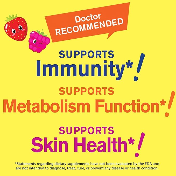WellYeah Zinc Kids 15mg + Biotin Kids Gummies Bundle - Great Tasting Vitamin Supplement Gluten Free GMO Free Chewable Gummy