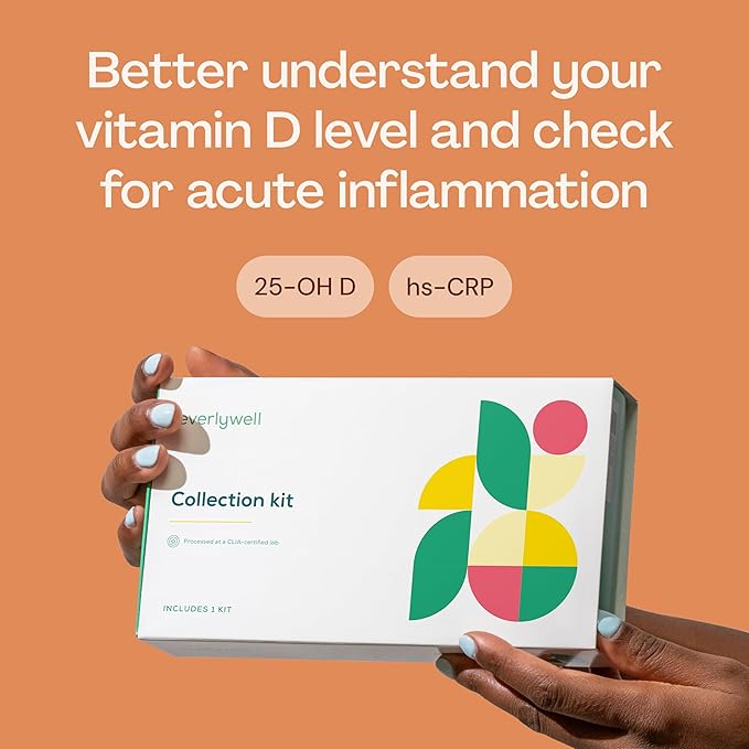 Everlywell At-Home Vitamin D and Inflammation Test Collection Kit for Women and Men with Accurate Results from a CLIA-Certified Lab Within Days for Ages 18 Plus