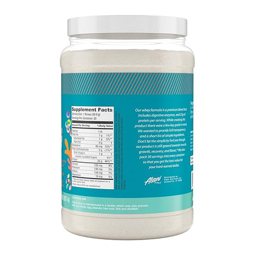 Alani Nu Whey Protein Powder Fruity Cereal | 23g Protein with Low Sugar &amp Digestive Enzymes | Meal Replacement Powder | Low Fat Low Carb Whey Isolate Protein Blend | 30 Servings