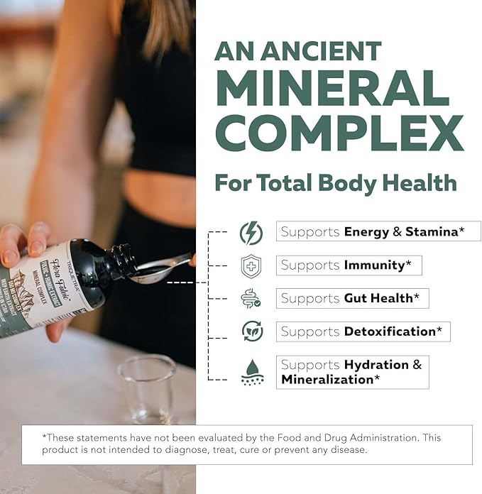 Flora Fulvic | Fulvic Acid + Humic Acid Complex – 550 mg | Mined in Utah Prehistoric Deep Earth Extract | Immunity Gut Digestion – Natural Trace Mineral Complex Fulvic Acid Supplement – 8 fl oz.