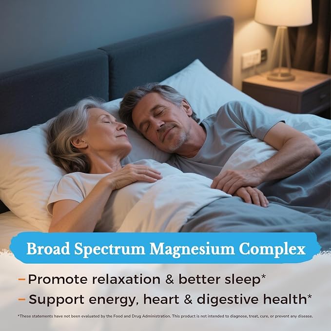 Vitalitown Magnesium Complex Supplement Magnesium Glycinate Citrate &amp Taurate L-theanine Ashwagandha Celery Seed Vitamin B6 Bone Mood Sleep Heart Health 180 Veggie Capsules