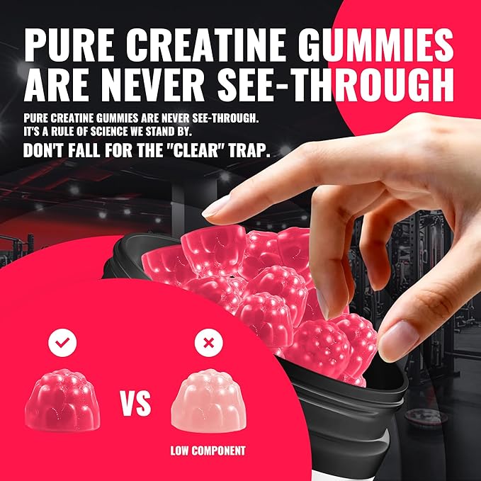 Natures Aid NSF Certified Creatine Gummy 5g - Creatine Monohydrate Gummies – Pre-Workout Energy &amp Muscle Growth Support for Men &amp Women | Watermelon Electrolyte Gummies (135 Count)