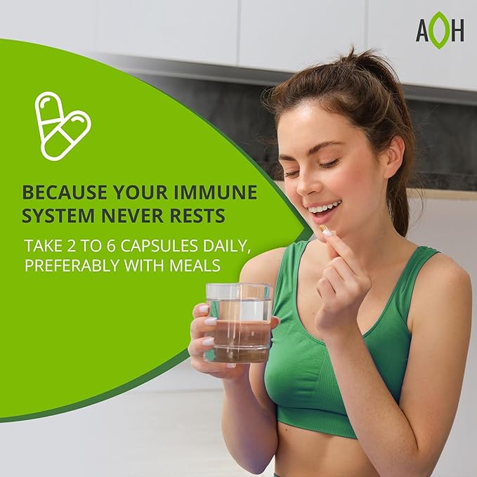 ADAPTOHEAL - Immuneheal – Adaptogen Immune System Booster Supplement with Schisandra Chinensis Ginseng and Mushroom Extract (90 Capsules)