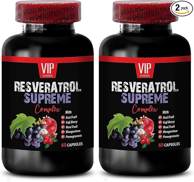 Antioxidant plus - anti-aging pill - SUPREME RESVERATROL 1200MG - resveratrol plus resveratrol supplement organic trans resveratrol supplement organic grape juice supplement 2 bottles 120 capsules