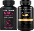Vital Vitamins Biotin Complex Capsules + NAD+ Supplement