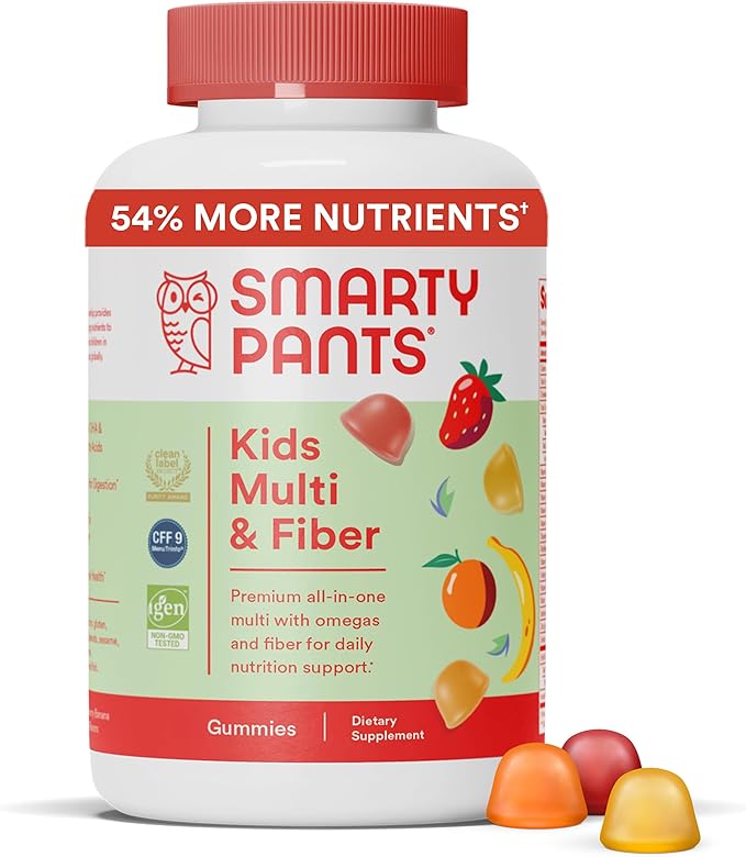 SmartyPants Prenatal Vitamins for Women Multivitamin Gummies: Omega 3 Fish Oil (EPA/DHA) &amp Kids Multivitamin Gummies and Fiber Supplement: Omega 3 Fish Oil (EPA/DHA)