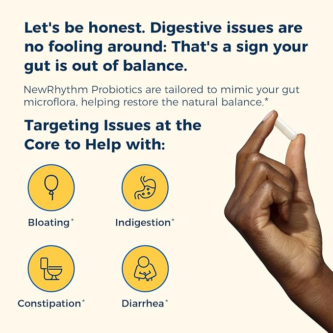 NewRhythm Probiotics Bundle: 35B CFU Mushroom Immune Support &amp 50B CFU 20-Strain Digestive Health. The Ultimate Duo for Inner Wellness