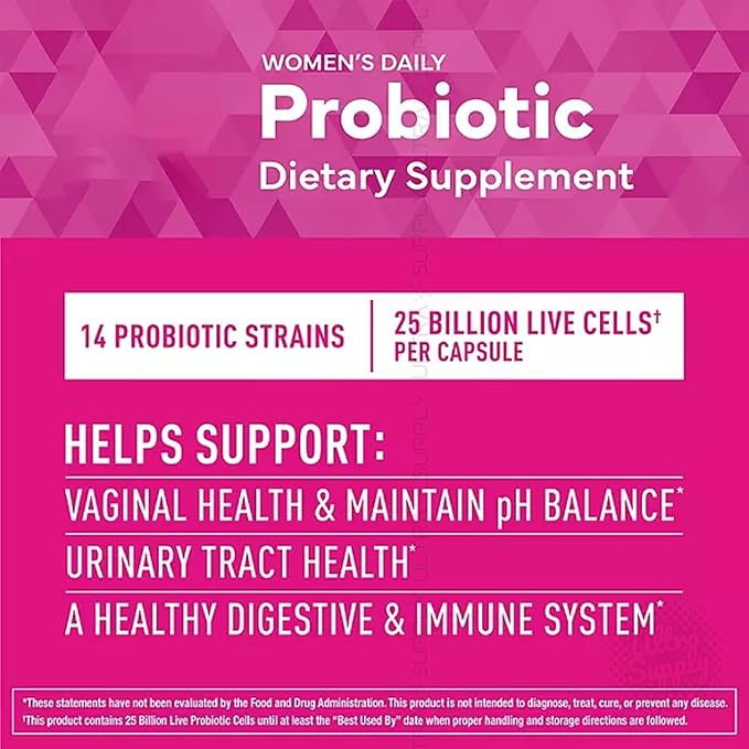 Members Mark Women's Probiotic 25 Billion CFU – 14 Strains Delayed Release Capsules 90 Count
