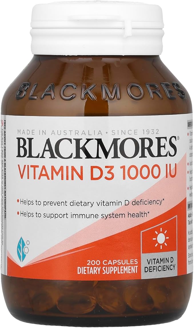 Blackmores Vitamin D3 25 mcg (1000 IU) 200 Capsules