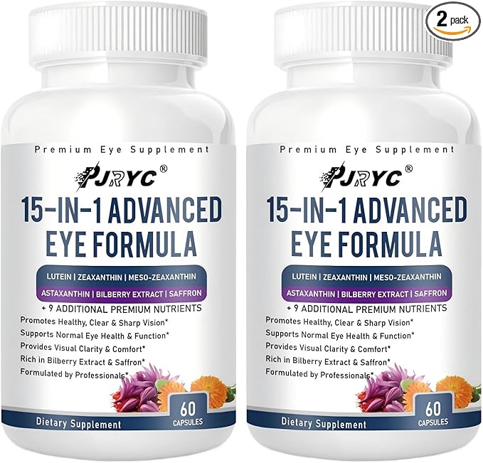 Neurobella Eye Formula - Neurobella 15 in 1 Advanced Eye Formula with All 3 Carotenoids Lutein &amp Zeaxanthin Bilberry Extract and Saffron 120 Capsules