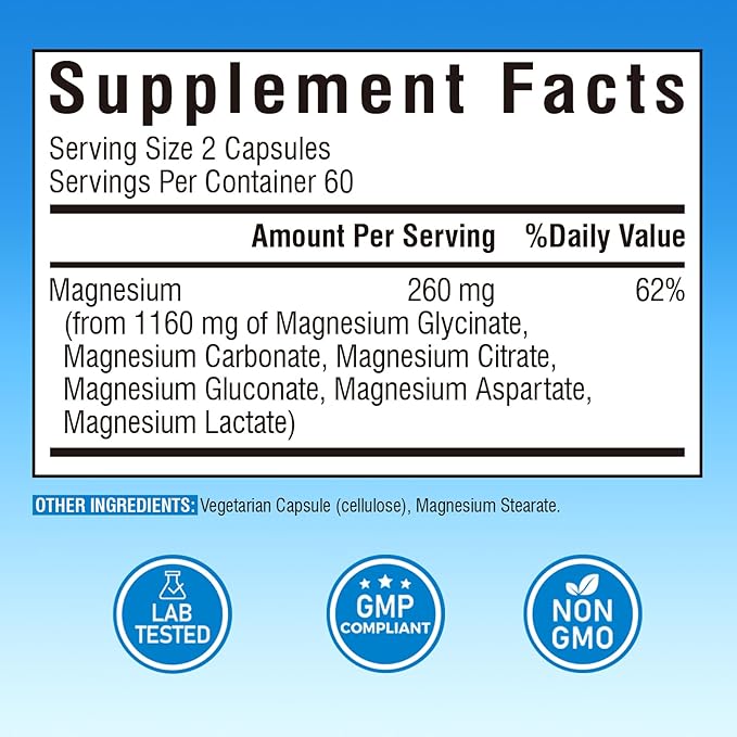 Women's Probiotics 100 Billion CFU 30 Capsules &amp Magnesium Complex Supplement 6 in 1 120 Capsules