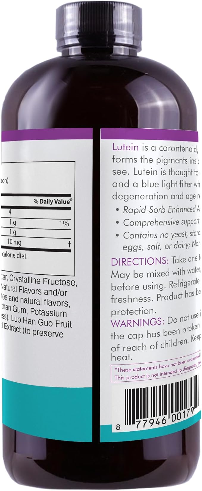 Life Solutions Lutein for Eyes - Lutein 10mg Eye Supplements for Adults Vision &amp Eye Health Support - Premium Lutein Supplement for Optimal Eye Health 8oz