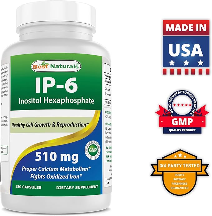 Best Naturals IP-6 510 mg &amp Vitamin K2 (MK7) with D3