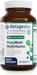 Metagenics PhytoMulti with Iron - Daily Multivitamin for Men &amp Women with Phytonutrients* - Methylfolate Vitamins A‑K Zinc &amp B6 - Iron Bisglycinate 18 mg - Non‑GMO Gluten‑Free - 60 Tablets