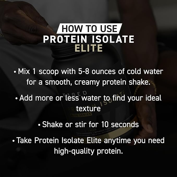 Kaged Whey Protein Isolate Elite Powder | Cookies &amp Cream | Whey Casein &amp Milk Protein Blend | Post Workout Recovery Drink | Supports Muscle Building | Supplements for Men &amp Women | 2 lb