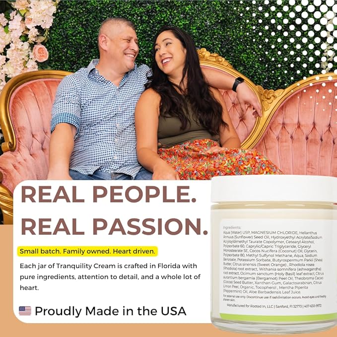 Rooted In Starter Set Includes Tranquility Rest &amp Relief Magnesium Cream - Infused with 500mg Pure Magnesium Herbs &amp Essential Oils - Non Greasy Perfect Self-Care Gifts for Adults &amp Kid