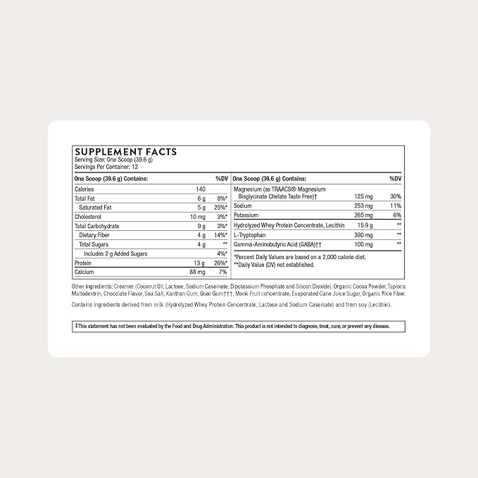 THORNE - RecoveryPro - Whey Protein Powder with Magnesium GABA &amp L-Tryptophan - Supports Restful Sleep Stress Management &amp Muscle Recovery* - NSF Certified for Sport - Gluten-Free - 12 Servi