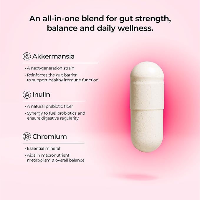 Gut Health &amp Immune Balance Supplement - Probiotic-Inspired Postbiotic Formula with Premium Akkermansia EB-AMDK19 Supports Digestion &amp Immunity Made in USA