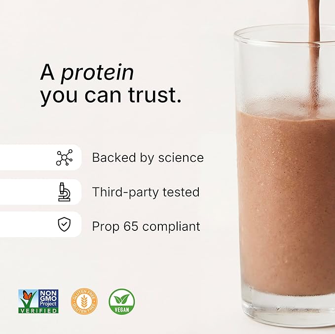 Spacemilk Premium Protein Chocolate Protein Powder Vegan 4.24g BCAAs Non-GMO Gluten Free (1.29 lbs)