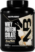 NutraBio 100% Whey Protein Isolate Protein Powder 25g Protein with Complete Amino Acid Profile Non-GMO Soy &amp Gluten Free Low Carb Low Calorie Whey Protein Powder Creamy Vanilla 5 Lbs