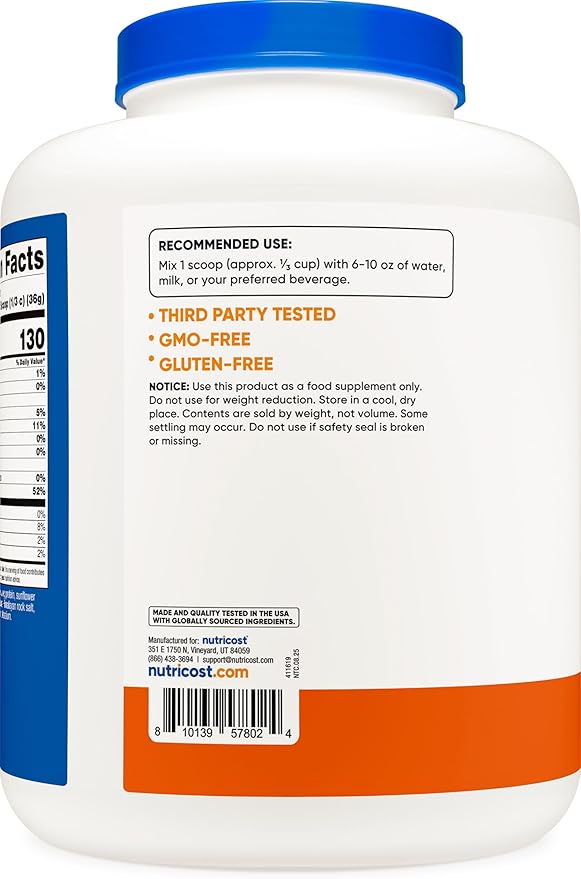 Nutricost Whey Protein Isolate Powder (Pumpkin Spice) 5 LB - 30g of Protein GMO-Free Gluten-Free 63 Servings