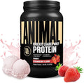 Animal Whey Isolate Protein Powder - Loaded for Pre &amp Post Workout Muscle Builder and Recovery with Digestive Enzymes for Men &amp Women - 25g Protein Great Taste Low Sugar - Strawberry 2 lbs