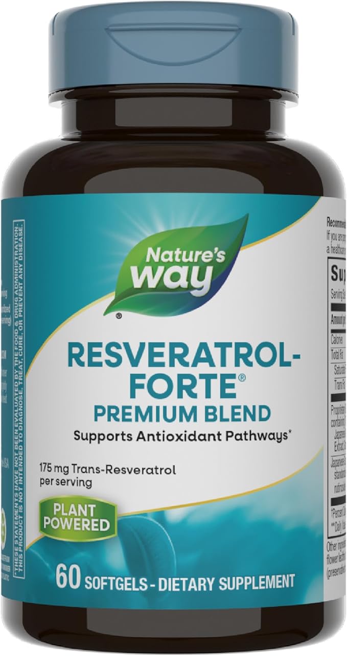 Nature's Way Resveratrol-Forte Protects from Free Radicals* 60 Softgels