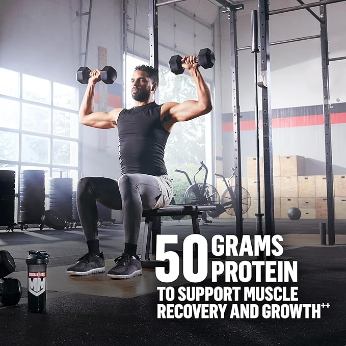 Bundle of Muscle Milk Pro Series Protein Powder SupplementKnockout Chocolate2 Pound11 Servings50g Protein3g Sugar + Muscle Milk Blender Bottle 24 Oz