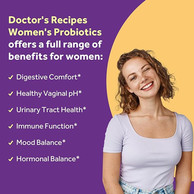 Doctor's Recipes Women’s Care Bundle 100 Billion CFU Probiotics Vitamin B6 P5P Digestion Vaginal Urinary &amp Immune Shelf Stable Bundle &amp Save