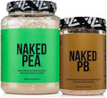 NAKED Pea Protein Powder 2LB (30 Servings) PB Powdered Peanut Butter 1.5LB (45 Servings) – Vegan Bulk Non-GMO Gluten Free Soy Free