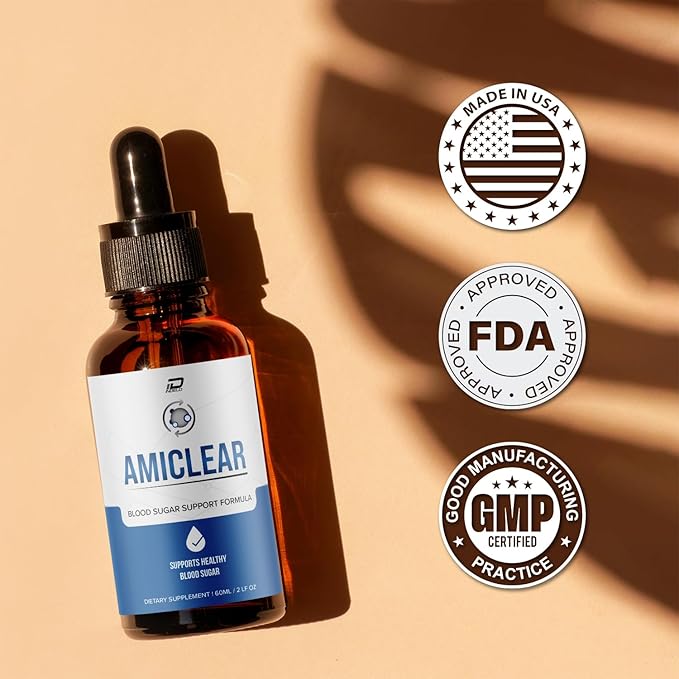 Amiclear Drops Healthy Formula - Dietary Supplement Drops - Extra Strength Amiclear Liquid Drops Grape Seed Amiclear Drops Reviews (5 Pack - 300 ML)