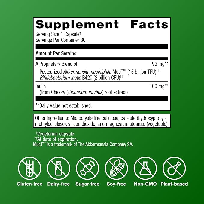 Metagenics UltraFlora Triplebiotic - Prebiotic Probiotic &amp Postbiotic Blend with Akkermansia for Gut Health* - Supports Digestive Balance Microbiome &amp Immune Function* - Shelf-Stable - 30 Ca