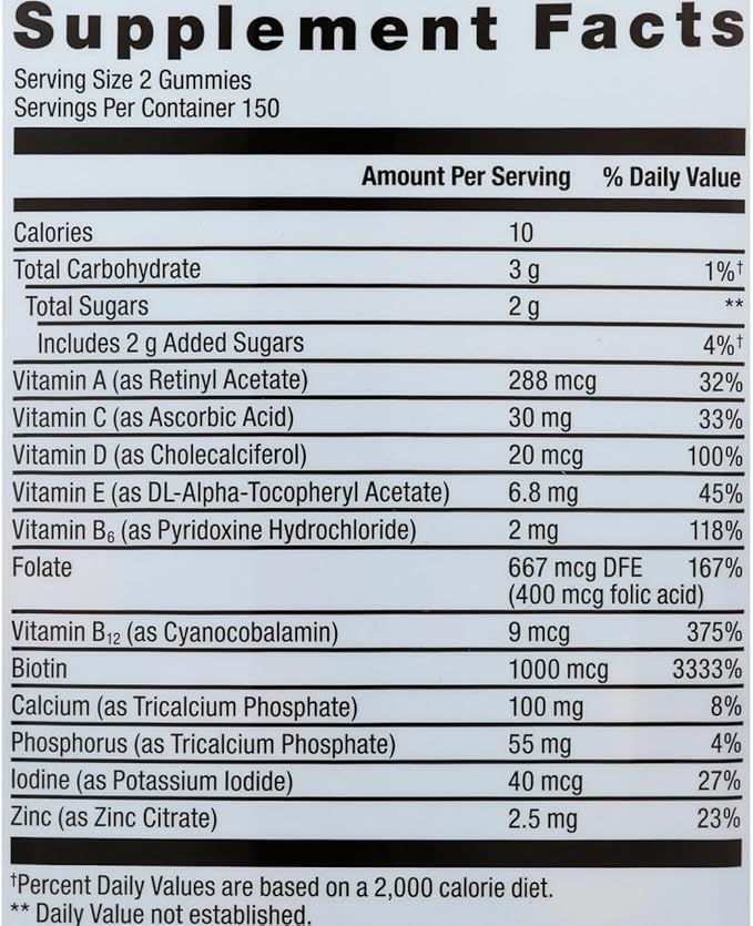 Equate Women's Multivitamin Gummies Daily Vegetarian Multivitamin for Adult Women Natural Fruit Flavor 300 Count (150 Servings) Sticker