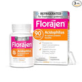 Florajen Acidophilus Probiotics Gut Health Vaginal Health and Immune Support Supplement Constipation and Bloating Relief for Adults 90 Capsules (Refrigerated)