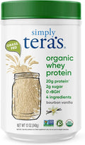 simply tera's Organic Whey Protein Powder - Grass Fed Vanilla Whey Protein Powder Clean Made Without Artificial Sweeteners Non-GMO Kosher rBGH-Free Organic - 12 Oz.