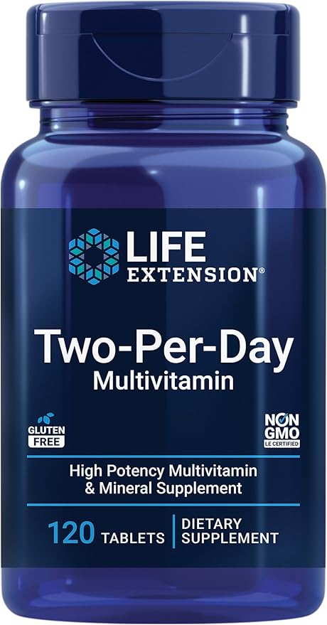 Life Extension Super Omega-3 Plus EPA/DHA Fish Oil Sesame Lignans &amp Two-Per-Day High Potency Multi-Vitamin &amp Mineral Supplement