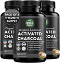 Coconut Activated Charcoal Capsules 180 Charcoal Capsules Teeth Whitening Helps Constipation Bloating Stomach Gas Heartburn Pure Coconut Derived Supplement (3)