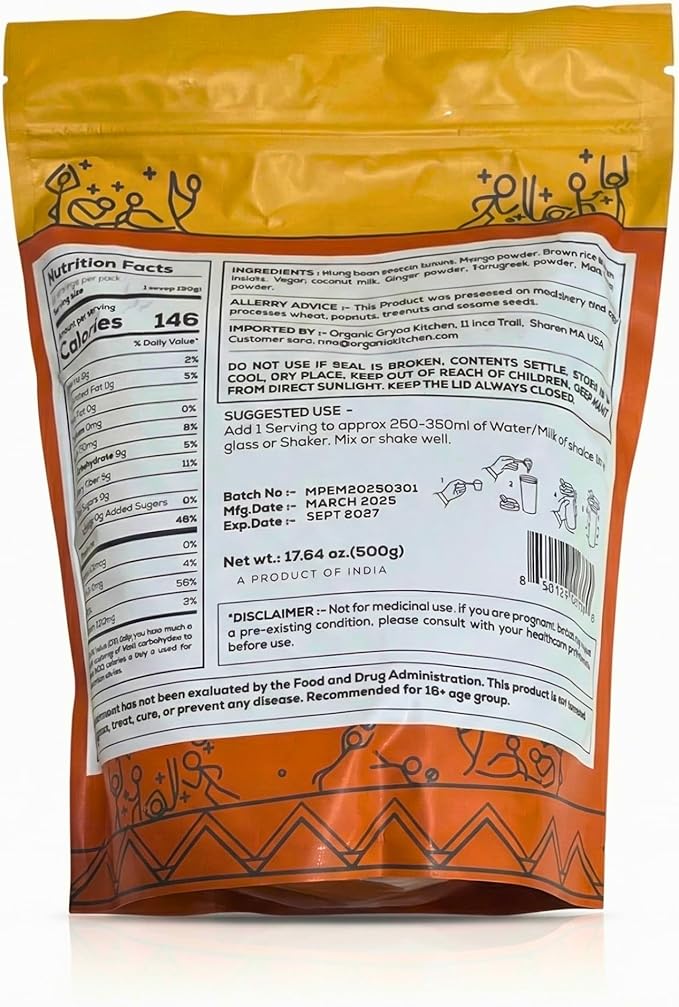 IT’S Moong Plant Protein Powder Real Mango Flavor | Mung Bean &amp Brown Rice Protein Isolate Ginger &amp Fenugreek 24g Protein 4.7g BCAAs | Vegan Gluten Free Dairy Free Soy Free Sugar Free 1
