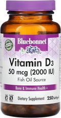 Bluebonnet Nutrition Vitamin D3 2000 IU 250 CT
