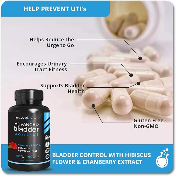 Advanced Bladder Control Supplements for Women &amp Men 60Ct + Vitamin D3 K2 3000 IU with Vitamin K as MK-7 from Natto Support Healthy Bones Teeth Heart &amp Immune Function 90Ct