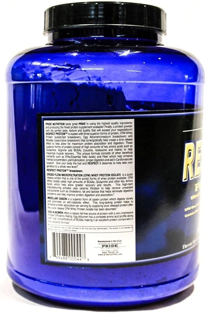 Pride Nutrition Respect Protein Milk Chocolate 60 Servings – Meal Replacement Shake for Women &amp Men – Whey Protein Isolate Micellar Casein Flax &amp Fiber