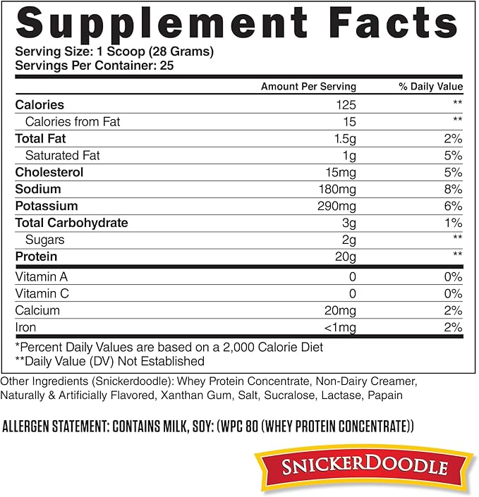 Steel Supplements Whey-Pro | 100% Pure Whey Protein Powder for Men and Women | Snickerdoodle | Muscle Gain &amp Lean Muscle Recovery | Gluten Free | 1.65 lbs | BCAA 5g | Non-GMO | 25 Servings