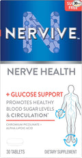 Nervive Nerve Health Glucose Support Tablets Nervive Supplement Nervive Tablet Alpha Lipoic Acid Chromium Picolinate Vitamin B12 B6 B1