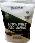 Healthy ‘N Fit 100% WHEY PRO-AMINO v2.0-Chocolate (2lb): 100% Whey Protein PLUS Peptides From America’s #1 Brand in Supplements Technology and Purity.